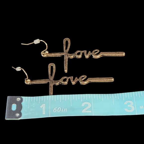 Wildflower Love Cross Metal Drop Earring Set - Picture 3 of 5